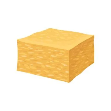 Cheddar cheese on white background. Vector illustration. Stock Illustration