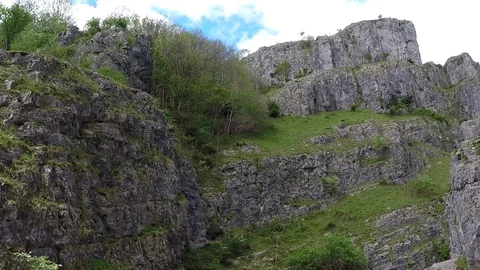 Cheddar Gorge, view Stock Footage