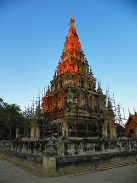 Chedi liam Temple Stock Photos