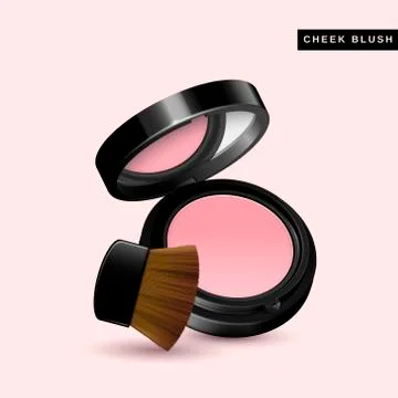 Cheek blush mockup Stock Illustration