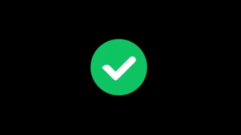 Cheek mark icon animation .icon concept 4k video. Stock Footage 257762704