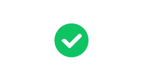 Cheek mark icon animation .icon concept 4k video. Stock Footage 257762705