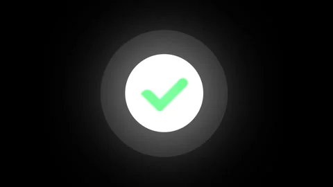 Cheek mark icon animation .icon concept 4k video. Stock Footage 257762718