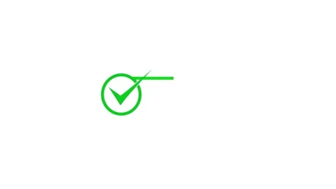 Cheek mark icon animation .icon concept 4k video. 스톡 동영상 257762966