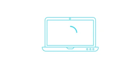 Cheek mark icon animation in laptop 库存影片 258432082