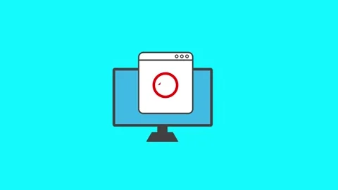 Cheek mark icon work completed animation in computer Stock Footage 258217845