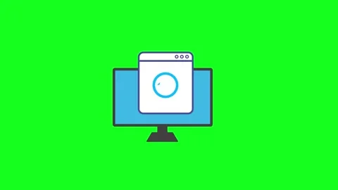 Cheek mark icon work completed animation in computer Stock Footage 258217846