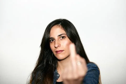 A cheeky model Stock Photos