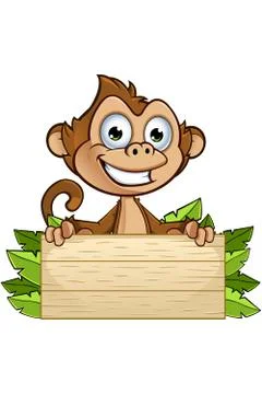 Cheeky Monkey Character Illustrazione stock