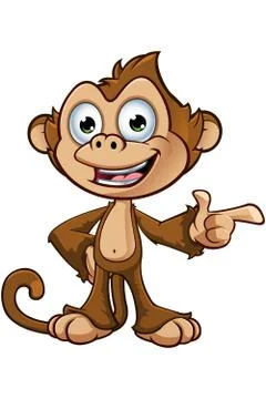 Cheeky Monkey Character Illustrazione stock