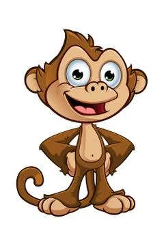 Cheeky Monkey Character Stock Illustration