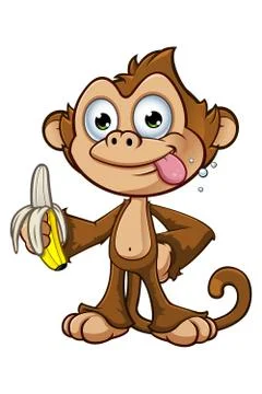 Cheeky Monkey Character Stock Illustration