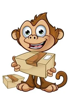Cheeky Monkey Character Illustrazione stock