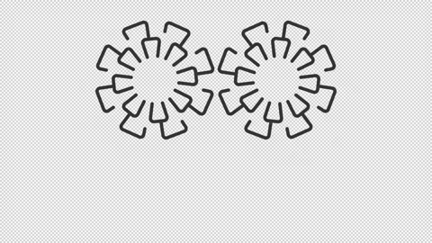 Cheer equipment animated icons Stock Footage 249246005