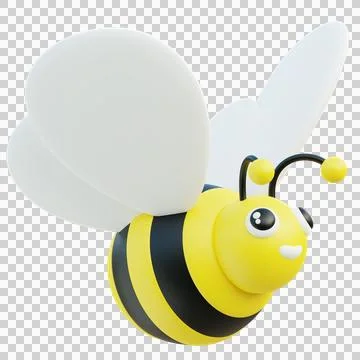 Cheerful 3D Bee Character Stock Illustration