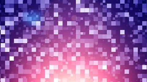 A cheerful 3d rendering of small shining blue and white squares in the black  Stock Illustration