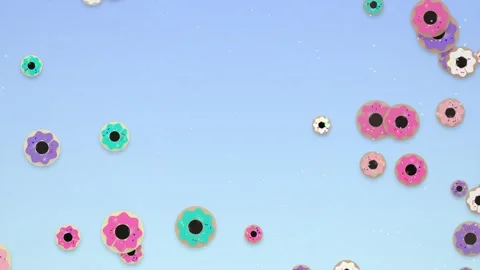 Cheerful abstract modern background with playful pastel dots and spherical .. Stock Footage 344639839
