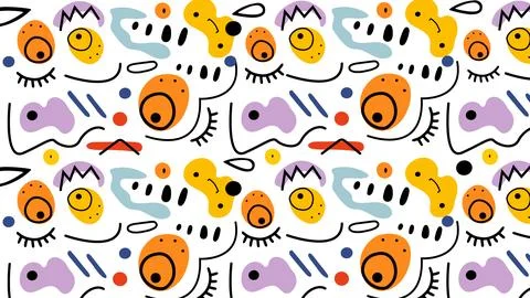 Cheerful Abstract Shapes Background Stock Illustration