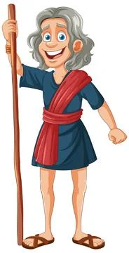 Cheerful Ancient Philosopher Vector Illustration Stock Illustration