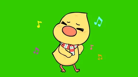 Cheerful Animated Dancing Duck on Green Screen for Easy Chroma Keying Stock Footage 282774101