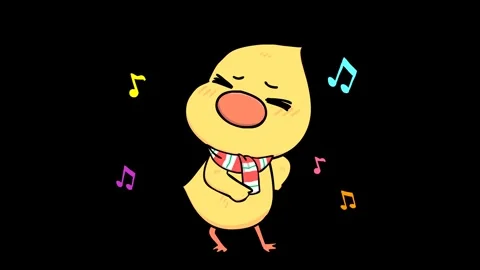 Cheerful Animated Dancing Duck on Transparent Background Stock Footage 282774094