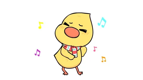 Cheerful Animated Dancing Duck on White Background Stock Footage 282774096