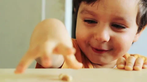 Cheerful boy is having fun Vídeo Stock 53315313