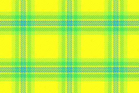 Cheerful bright plaid pattern with green and blue lines on a yellow backgroun Stock Illustration