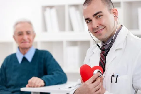 Cheerful cardiologist Stock Photos