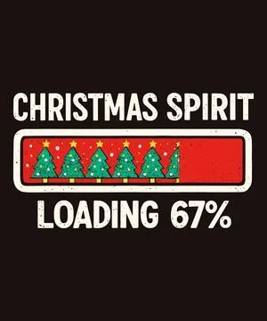 Cheerful Christmas Spirit Loading Progress Bar With Festive Pine Trees For Jo Stock Illustration