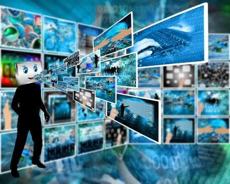 Cheerful computer Stockillustratie