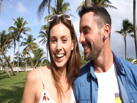 Cheerful couple having fun Stock Footage 85095433