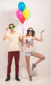 Cheerful couple Foto stock