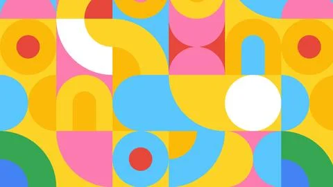 Cheerful curved shape background Stock Illustration