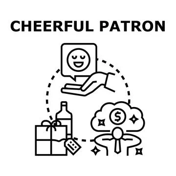 Cheerful customer achieving satisfaction from great service Ilustração Stock