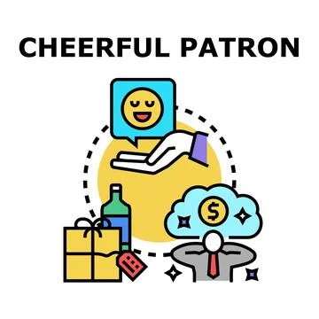 Cheerful customer achieving satisfaction from great service Ilustração Stock