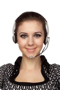 Cheerful customer service operator Stock Photos