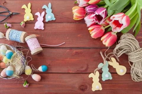 Cheerful decoration for easter Stock Photos