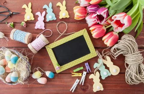 Cheerful decoration for easter Stock Photos