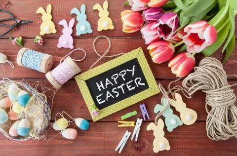 Cheerful decoration for easter Foto stock