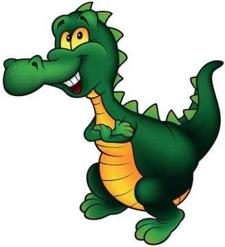 Cheerful Dino Stock Illustration