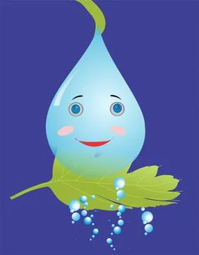 Cheerful drop Stock Illustration