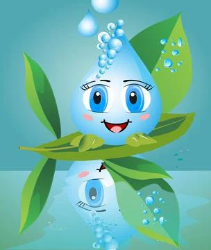 Cheerful drop Stock Illustration