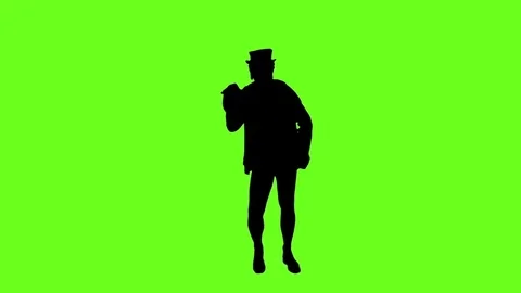 Cheerful Drunk Man Wearing the Hat is Dancing Funny on the Green Screen 스톡 동영상 76270055