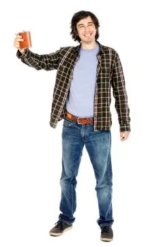 Cheerful drunk Stock Photos