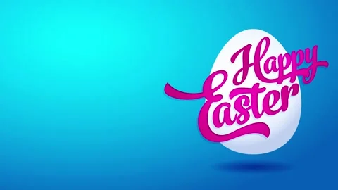 Cheerful easter ecard for site invite with real embryo detailed and colourful Stock Footage 130928555