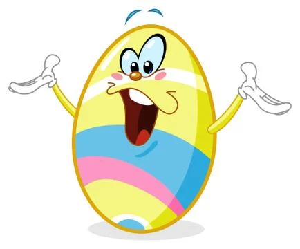 Cheerful easter egg Stock Illustration
