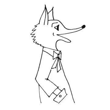 Cheerful fox Stock-Illustration