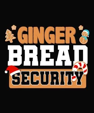 Cheerful Gingerbread Security Squad Ready For Sweet Holiday Fun With Festive Stock Illustration