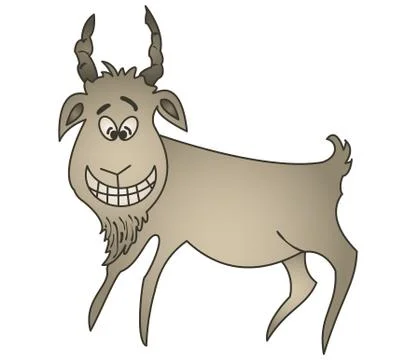 Cheerful goat Stock Illustration